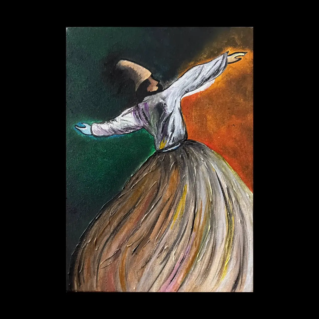 Custom hand-painted gift artwork created for personalized commissions by Rabia Nasir